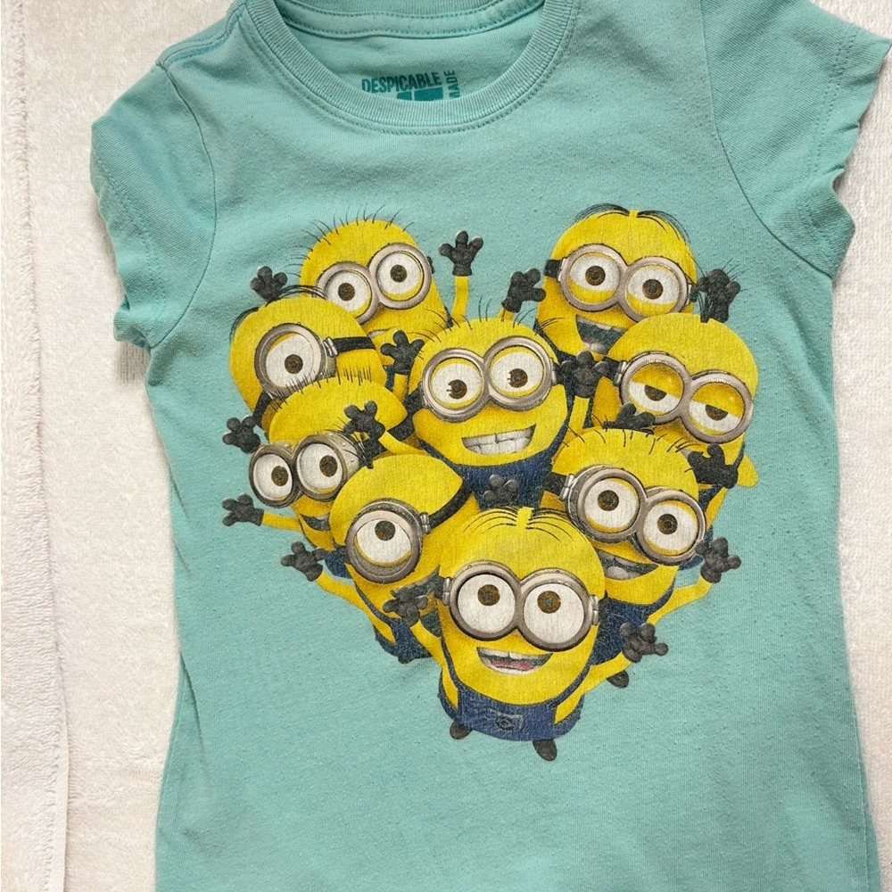 Universal Kids' Teal Minions Short Sleeve Tee Size XS